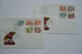 1977 2 FDC Volksbräuche SBK 594 -602