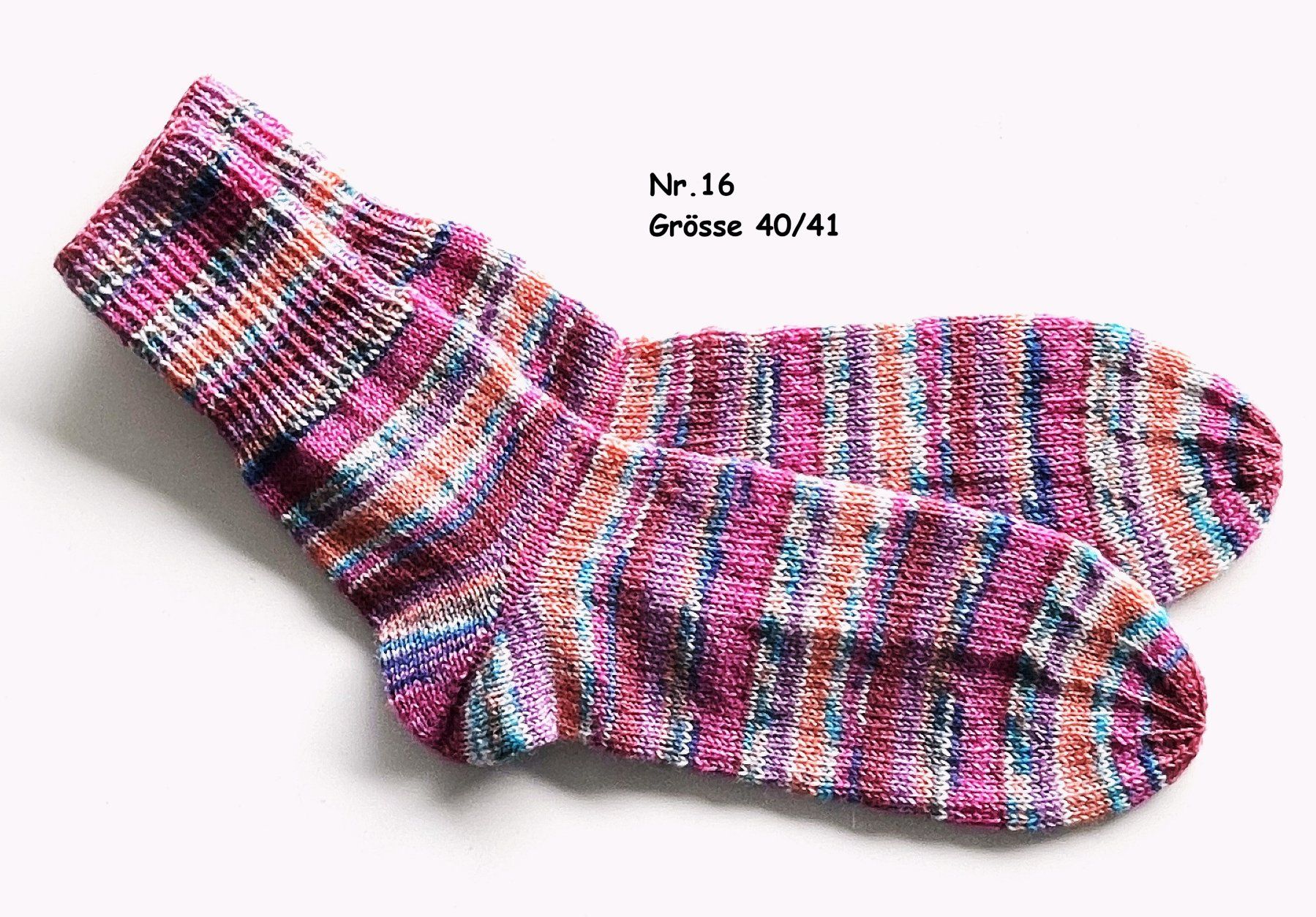 Calze: Socken handgestrickt   Gr.40/41   Nr.16 – Nuovo e nell'imballaggio originale da Täuffelen venduto da wollness