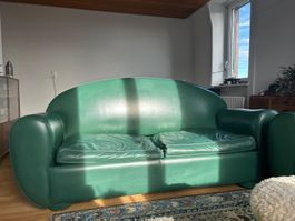 Art Deco Ledersofa