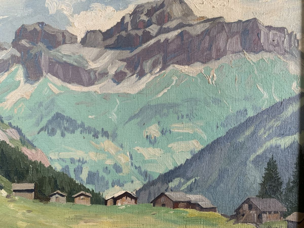 Gemälde: J. BURKHARDT 1927 – Gebraucht aus Wolfhalden von SecondAntique 3