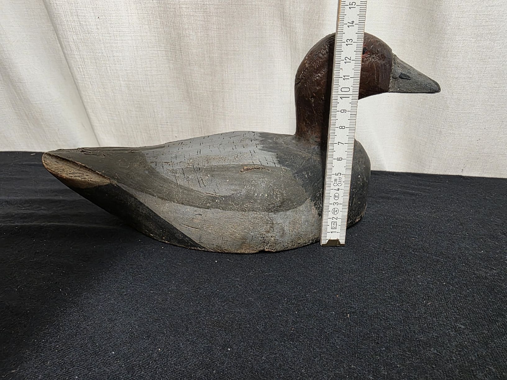 Statuette: Holzente Dekoartikel ca. 29 cm lang  – Usato da Wolfertswil venduto da Antiko 2