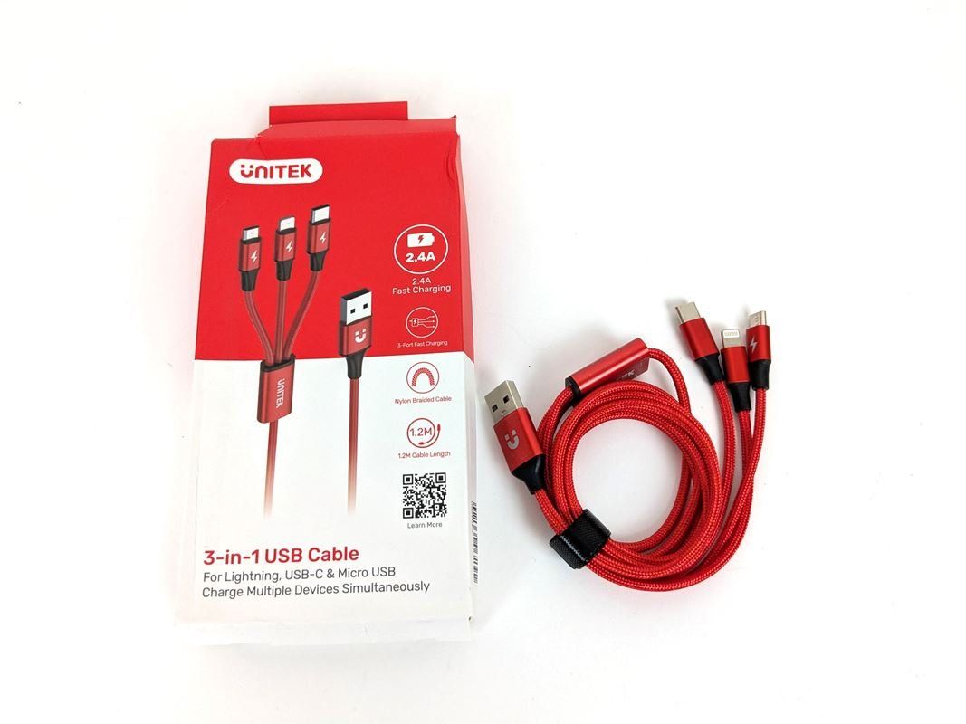 Caricabatterie: UNITEK 3-in-1 USB-Ladekabel – Nuovo (secondo la descrizione) da Thun venduto da Restwert_Thun