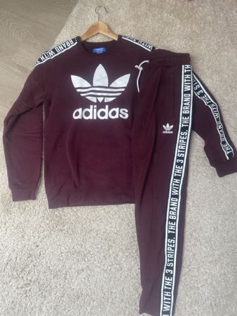 Adidas Trainingsanzug Set dunkelrot Gr. S