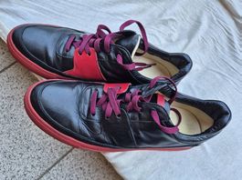 Herren Iceberg Schuhe Gr 45 Leder Schwarz/ Rot