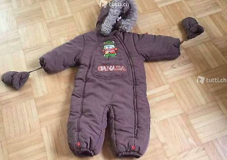 Skianzug 80 86 Schneeanzug Wagenanzug Handschuhe