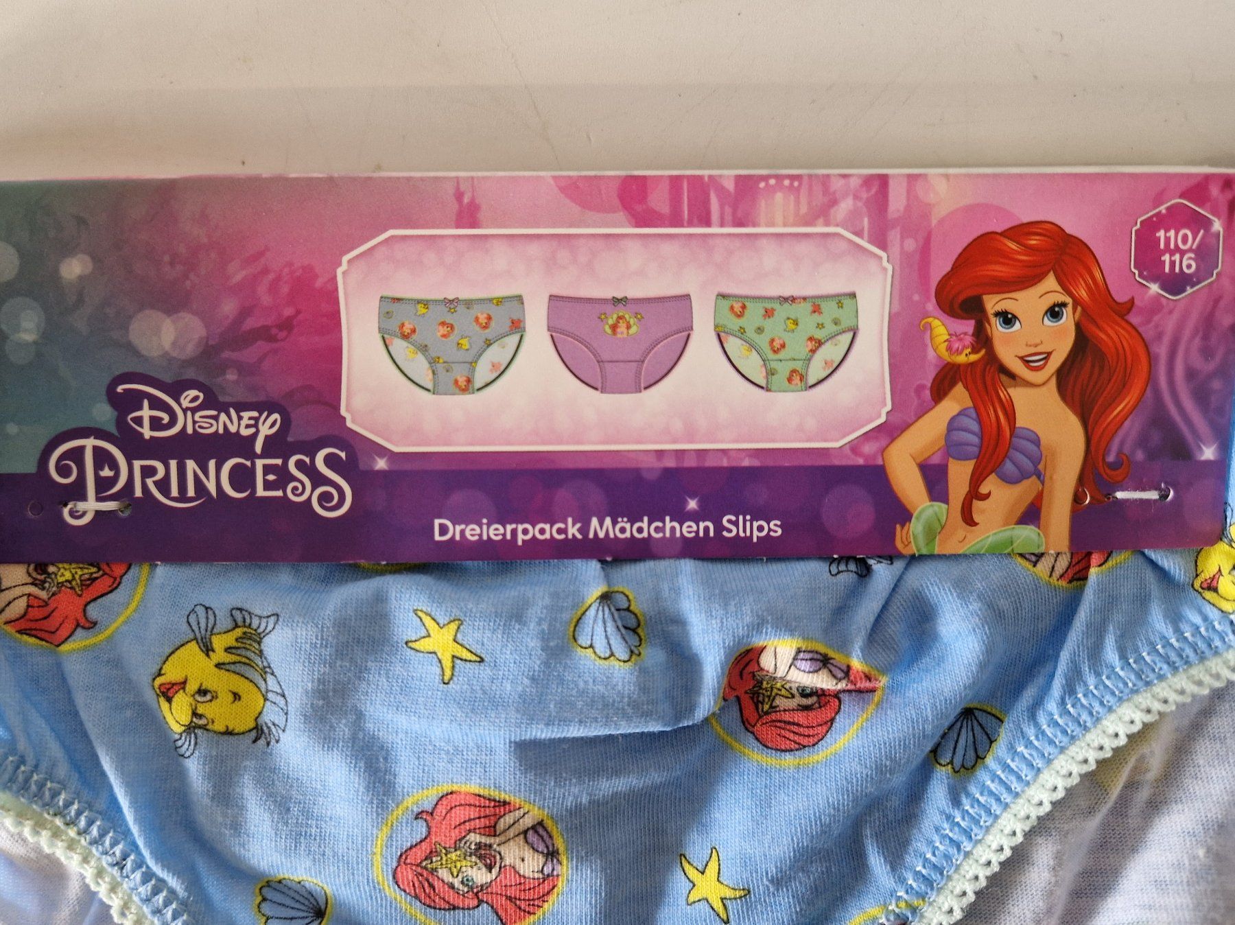 Disney Unterwäsche: Dreierpack Mädchen Slips 110/116 (Ariel) – Neu (gemäss Beschreibung) aus Muhen von Restwert_Muhen 1