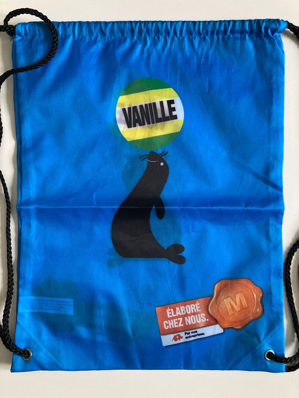 Borse: Sac à cordon Migros Vanille, bleu, article de collection – Nuovo (secondo la descrizione) da Biel/Bienne venduto da almercaa