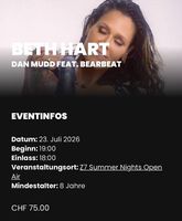 2 Tickets (Fr. 130.-) für Beth Hart am 23.7.26