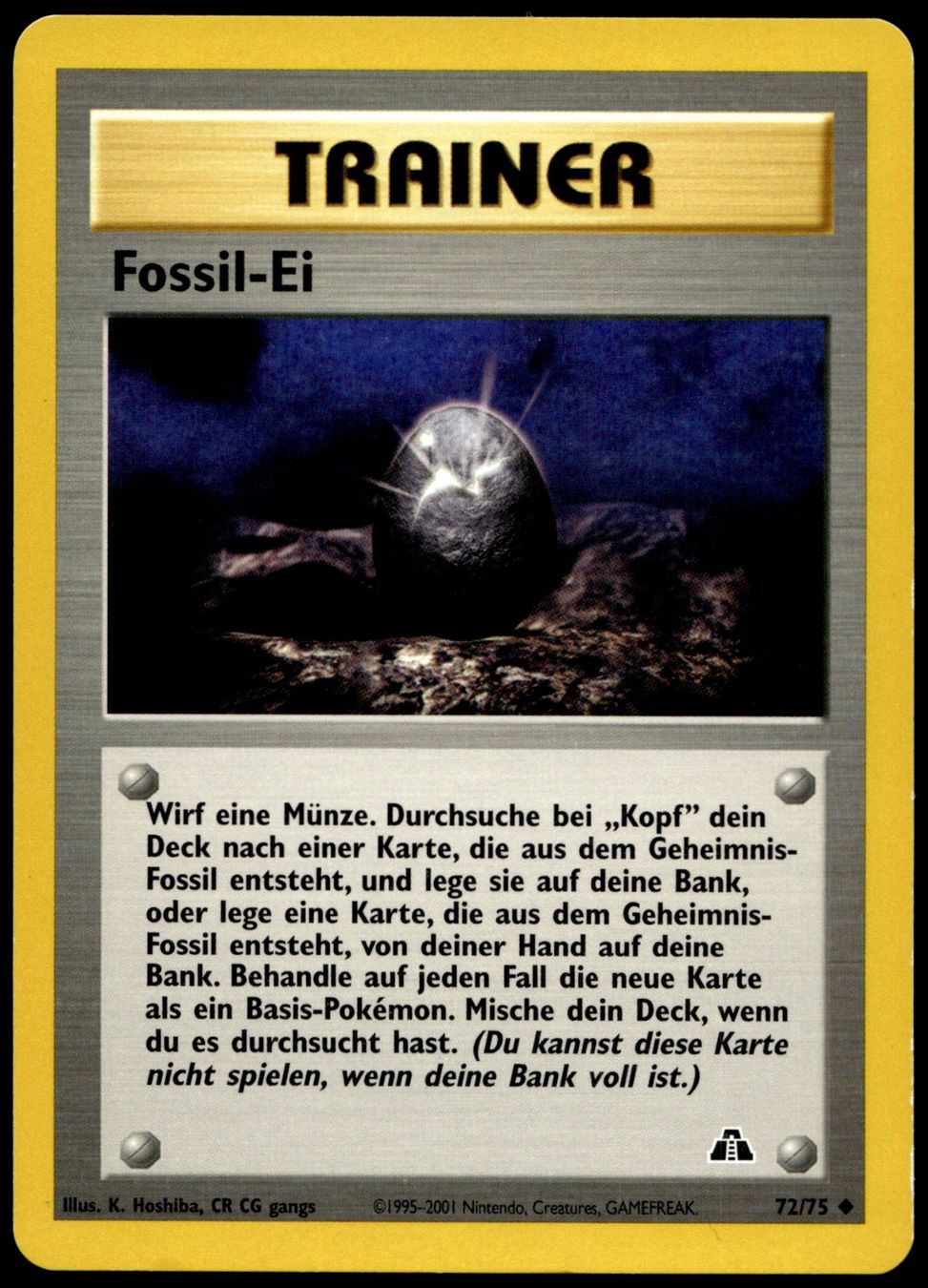 Pokémon Carte collezionabili: Fossil-Ei 72/75 Pokémon Neo Discovery ab 1.- – Usato da Uster venduto da Madame_Cards