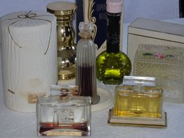 5 French Vintage Parfum Flacon Collection Orgueil goldflacon