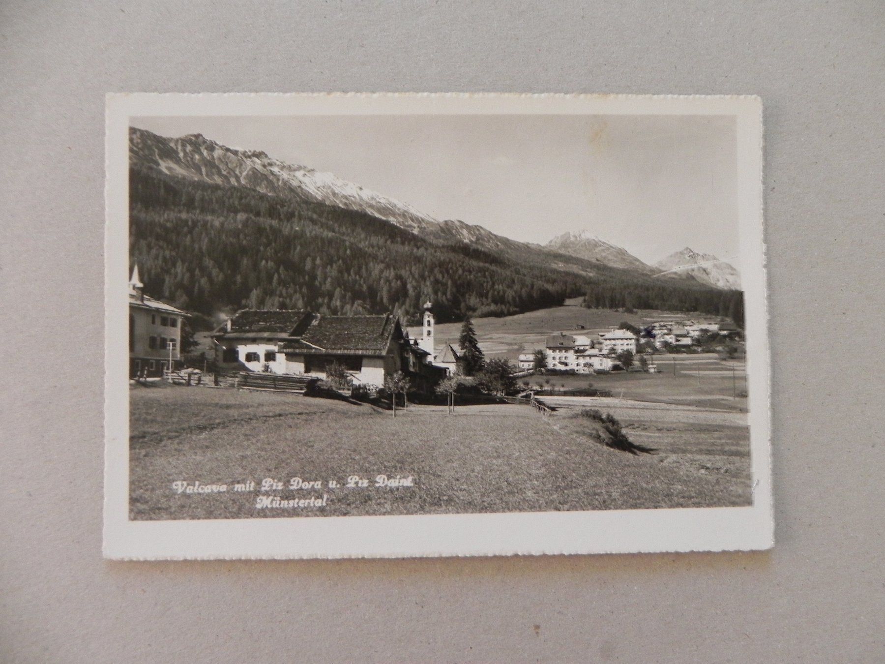 Ansichtskarten: Ansichtskarte Valcava Münstertal GR 1956 – Gebraucht aus Siebnen von krimsie