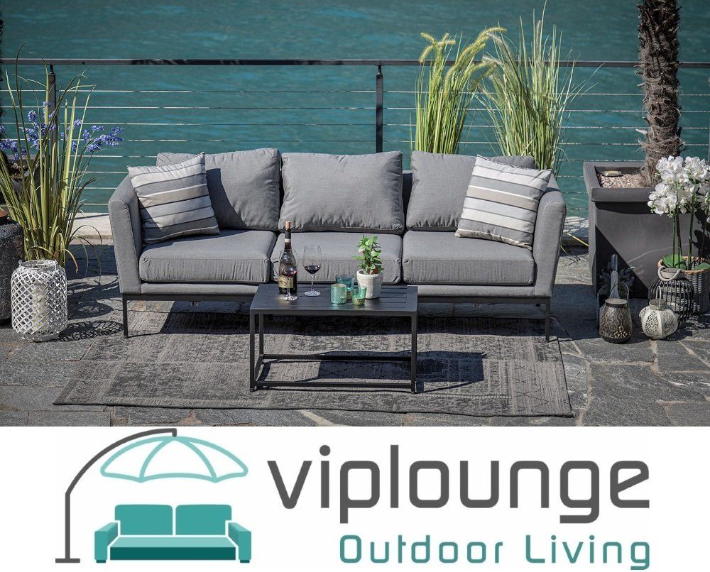 Viplounge Divani: 3er Gartensofa Sunbrella grau – Nuovo e nell'imballaggio originale da Uznach venduto da viplounge 1