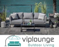 Allwettersofa 3-Sitzer Sunbrella grau