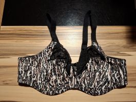 Büstenhalter mit Tiermuster schwarz braun Grösse 85F