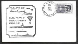USA Sonderbrief Gemini 11 Bergung USS Wallace L. Lind 1966