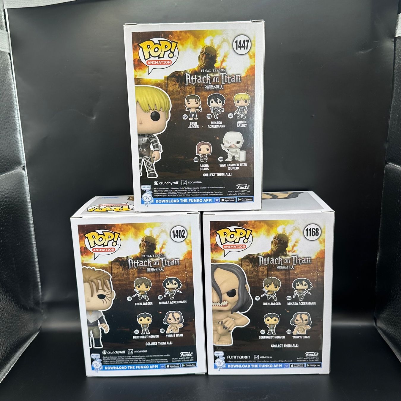 Funko Statuette: Funko Pop Attack on Titan 3Stk Sammlung – Usato da Düdingen venduto da Nerdworld 1