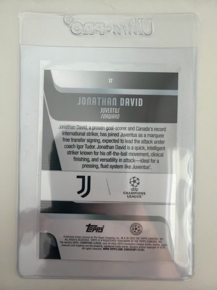Topps Carte collezionabili: Topps UCC Flagship - Jonathan David - Juventus /150 – Usato da Cernier venduto da Kairjo 1