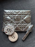Dior Silver Quilted Cannage Pouch