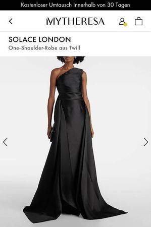 Solace London Schwarz Abendkleid Black Tie S/8 mit Etikett