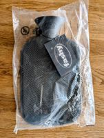 NEU - Fashy Wärmflasche Thermoplast 2 l, Halb-Lamelle, Grau