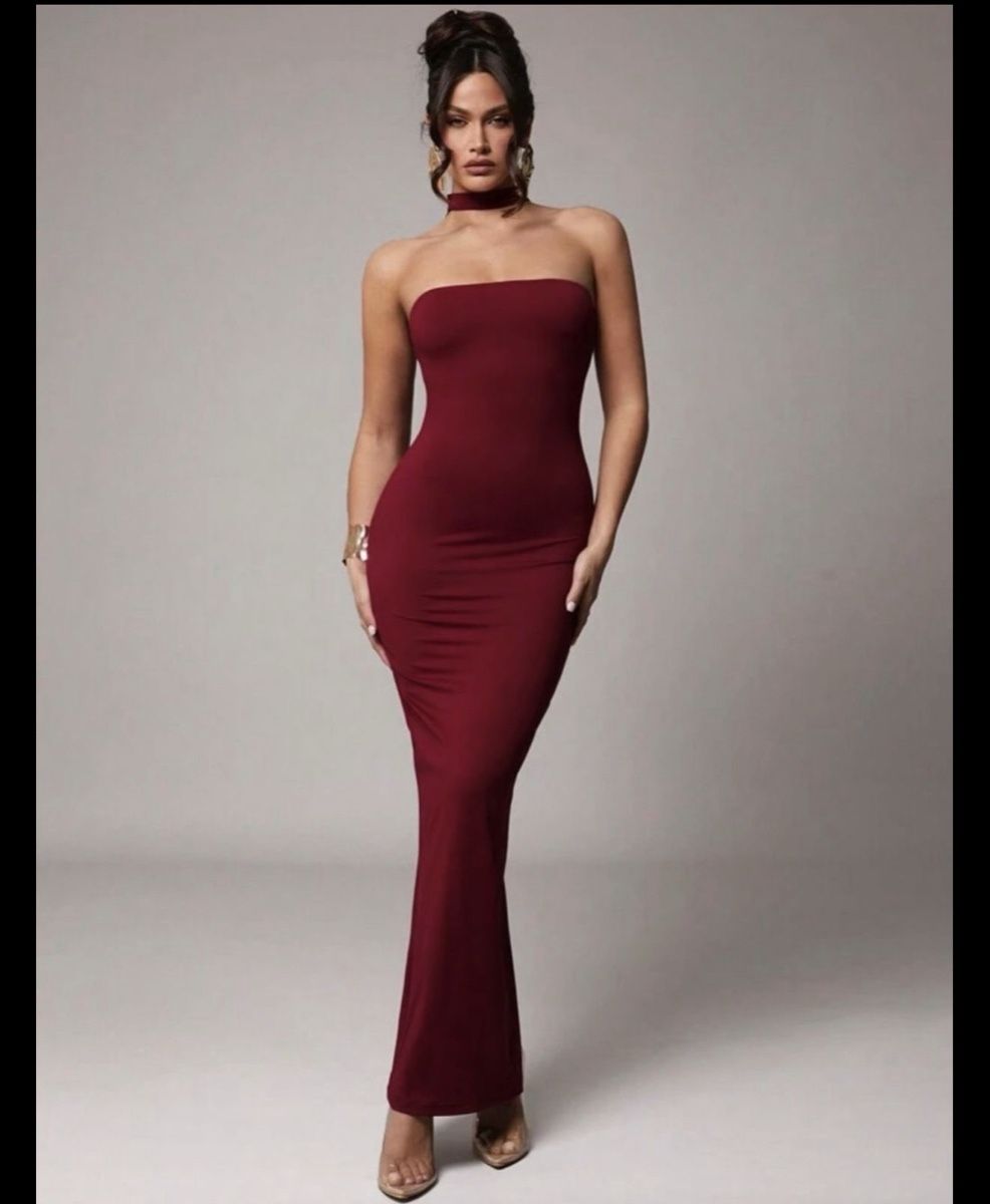 Shein Kleider: Robe longue rouge bordeaux  – Neu (gemäss Beschreibung) aus Biel/Bienne von glaewynnshop 1