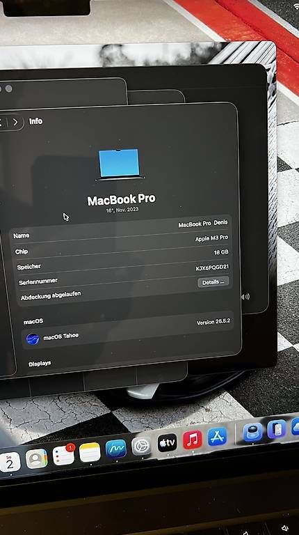 Apple Portables: MacBook Pro M3 Pro 18GB 16" neuwertig – D'occasion à Wichtrach par den_y7t5 2