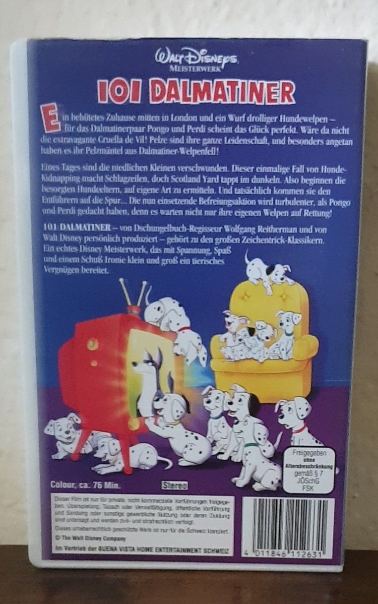 Tutti i VHS: Walt Disney 101 Dalmatiner VHS – Usato da Chur venduto da Vintage-Hunter 2