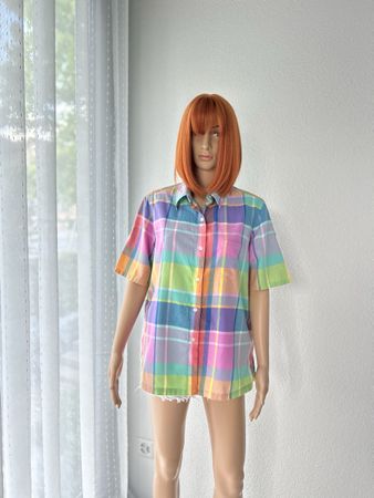Ralph Lauren Women's Plaid Button-Up Shirt, Size L, Summer