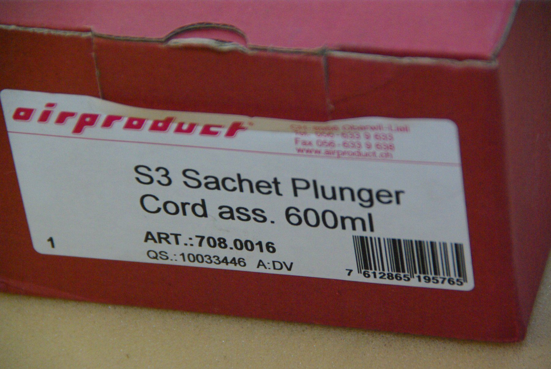 Altro per industria metallurgica: S3 Sachet Plunger, Cord ass.600ml – Nuovo e nell'imballaggio originale da Herisau venduto da Cevianer1844 1