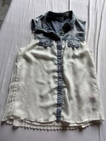 Oberteil Chiffon und Jeans Only