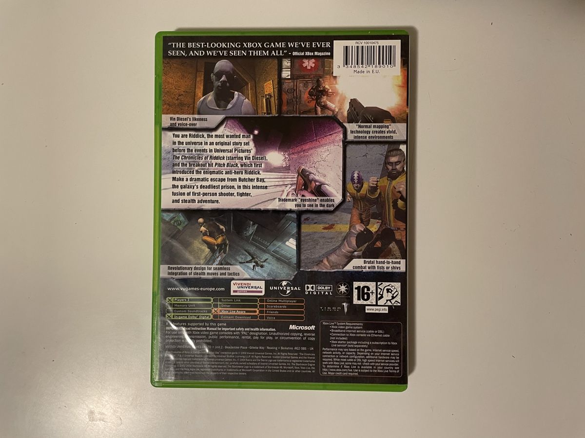 Microsoft Giochi: Riddick escape from butcher bay – Usato da Susch venduto da Ascaso 1