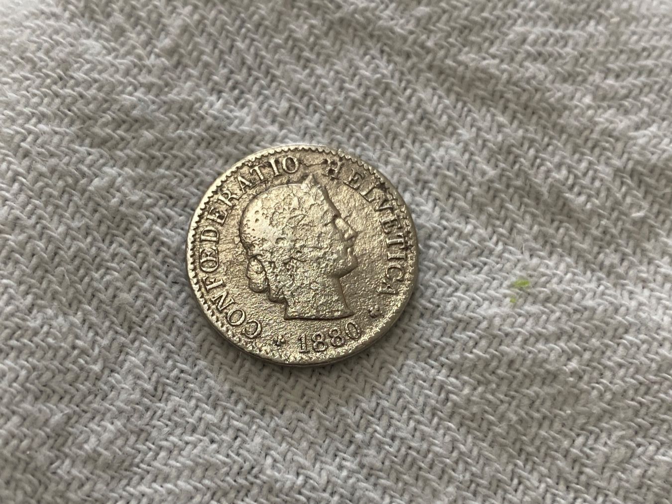 Alle Münzen: 5 centimes/rappen 1880 – Gebraucht aus Nyon von Ilmi09