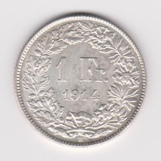 Tutti le monete: Schweiz 1 Franken 1914 Bern – Usato da WilSG venduto da Wil10