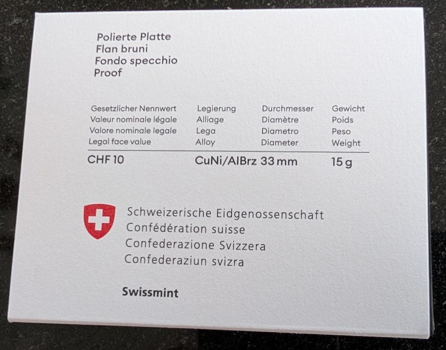 Alle Münzen: 10 Franken 2026 pp Tier des Jahres Igel Box – Neu und originalverpackt aus Arch von moneyswiss 3