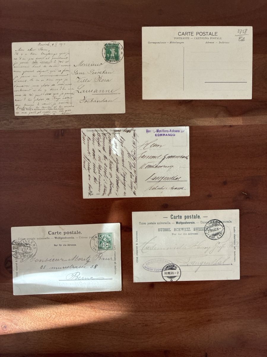 Cartoline postali: 10 Ansichtskarten Schweiz vom Militär CH 9 – Usato da Oftringen venduto da Cla.vD.74 1