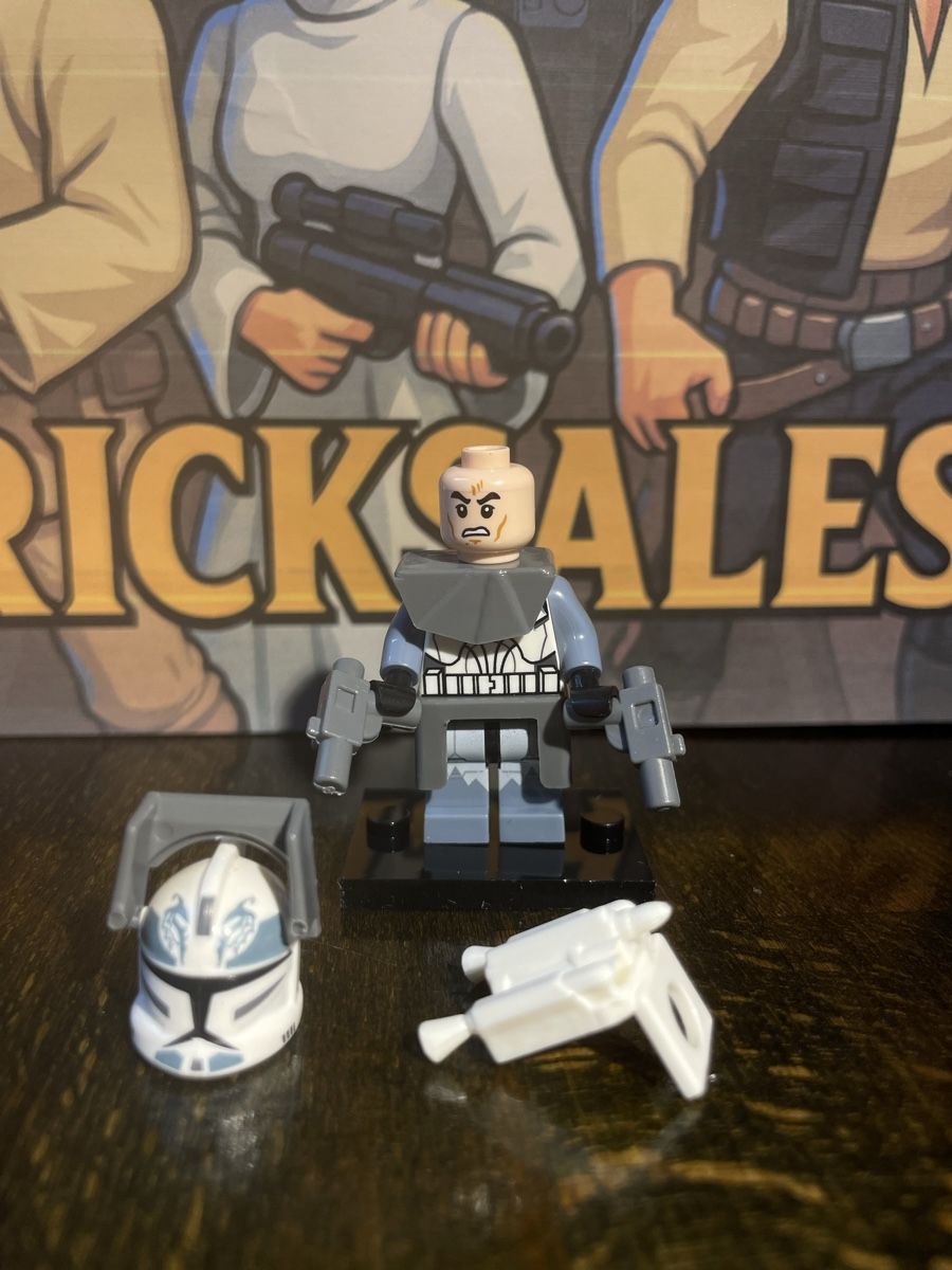 Star Wars Statuette: Star Wars Figur Wolfpack Captain Clone Trooper Lego-Komp. – Nuovo (secondo la descrizione) da Zufikon venduto da BrickSales 2