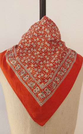 Tuch Baumwolle quadratisch dunkelorange