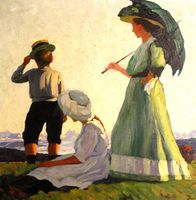 Johannes WEBER 1914, OelGemälde "ein Aussichtspunkt"