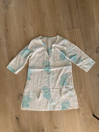 Tunika Damen weiss türkis Grösse S neu