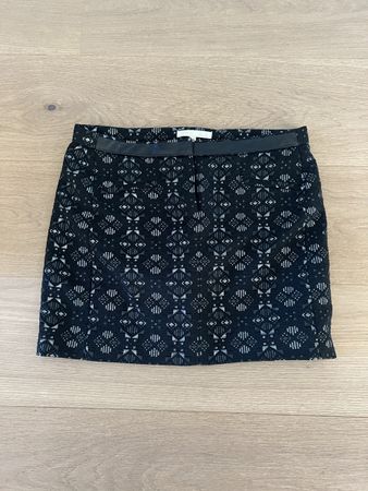 Maje - short skirt black and silver size 36