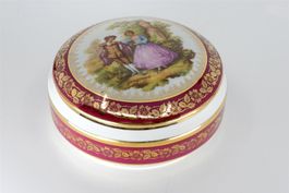 P0007 Deckeldose Fragonard-Schäferszene Limoges France ~1960