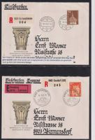 114x) 4 Schöne FDC mit Ort Stempel, sehe Scan