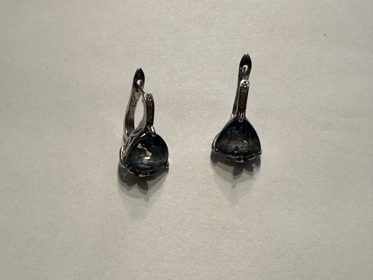 Sonstiger Schmuck: Schmuckset Silberring Ohrringe mit Stein Herzform Gr. 54 – Gebraucht aus Weinfelden von Kud 1