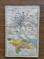Antike Landkarte kt Thurgau 1915 auf Leinwand guter Zustand