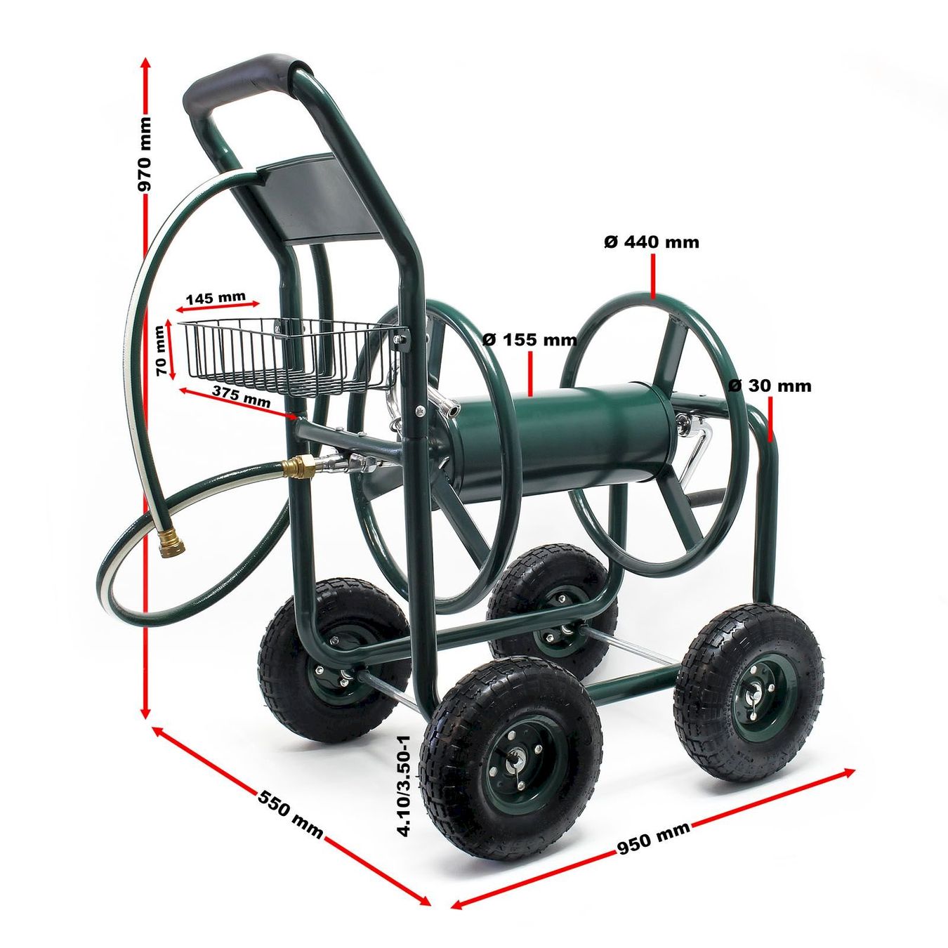 Rohre & Schläuche: WilTec Gartenschlauchwagen – Neu und originalverpackt aus Bottighofen von zaap 3