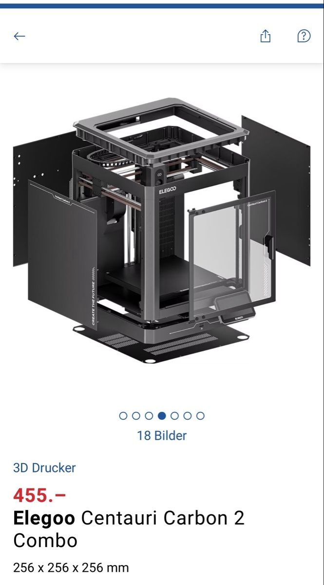 Elegoo Imprimante 3D: 3D Drucker Elegoo Centauri Carbon 2 Combo 256x256x256mm – Neuf (Voir description) à Heimberg par cmfr84 1
