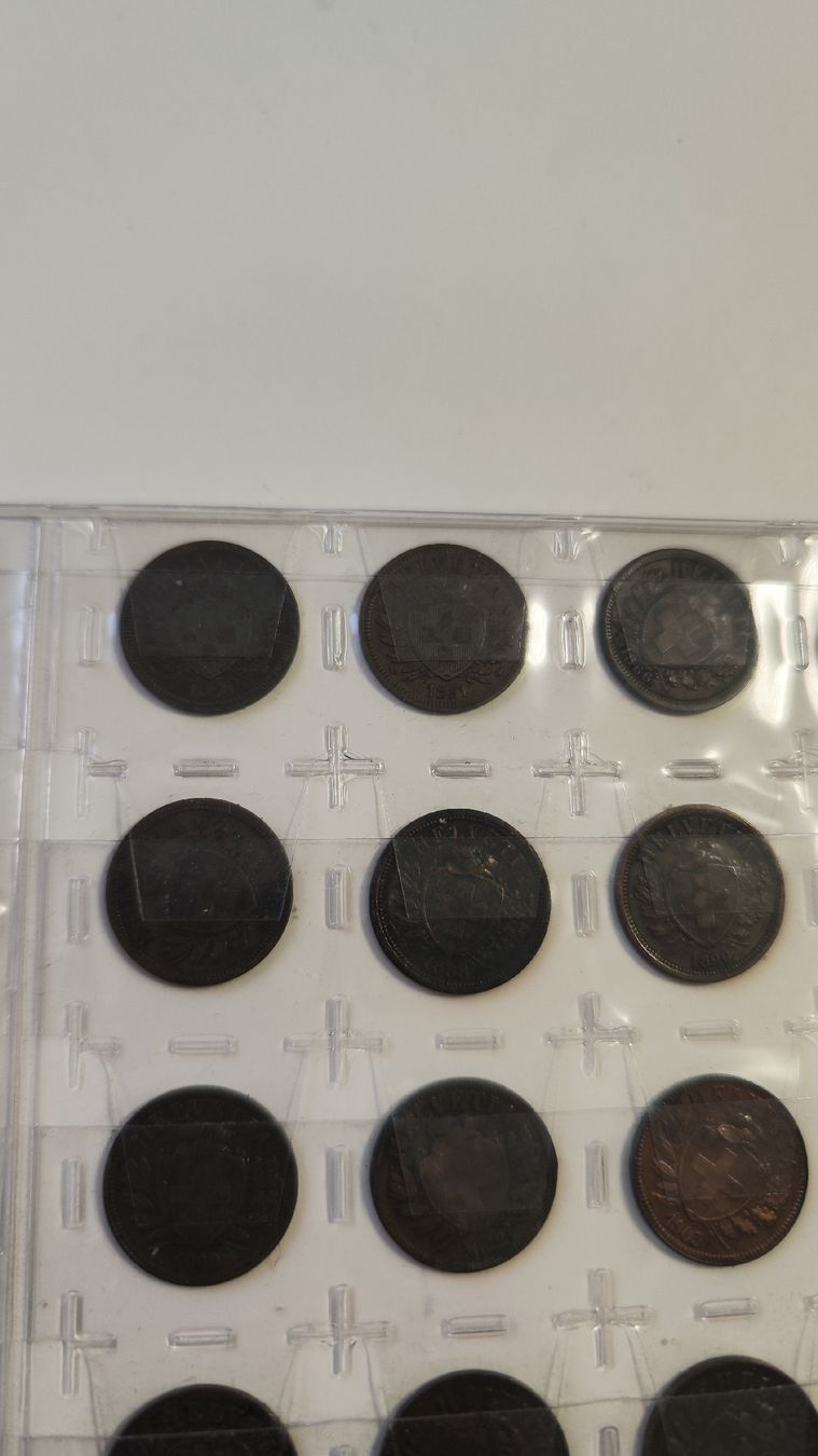 Tutti le monete: 2 Rappen Sammlung 1850-1946 OHNE 1896 – Usato da Zürich venduto da turbopuz 2