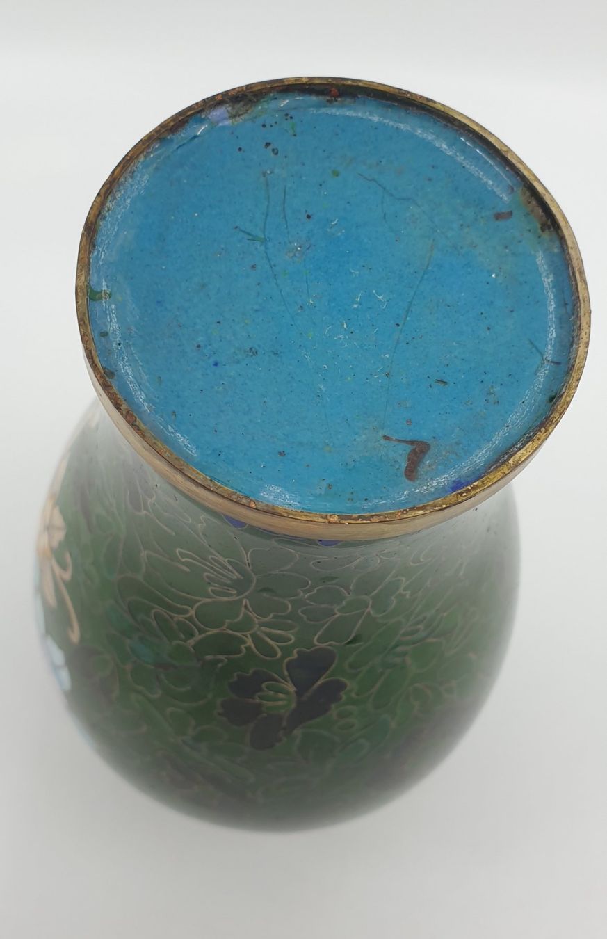 Vasi & Recipienti: Grüne Cloisonné Vase – Usato da Emmen venduto da magelan 5