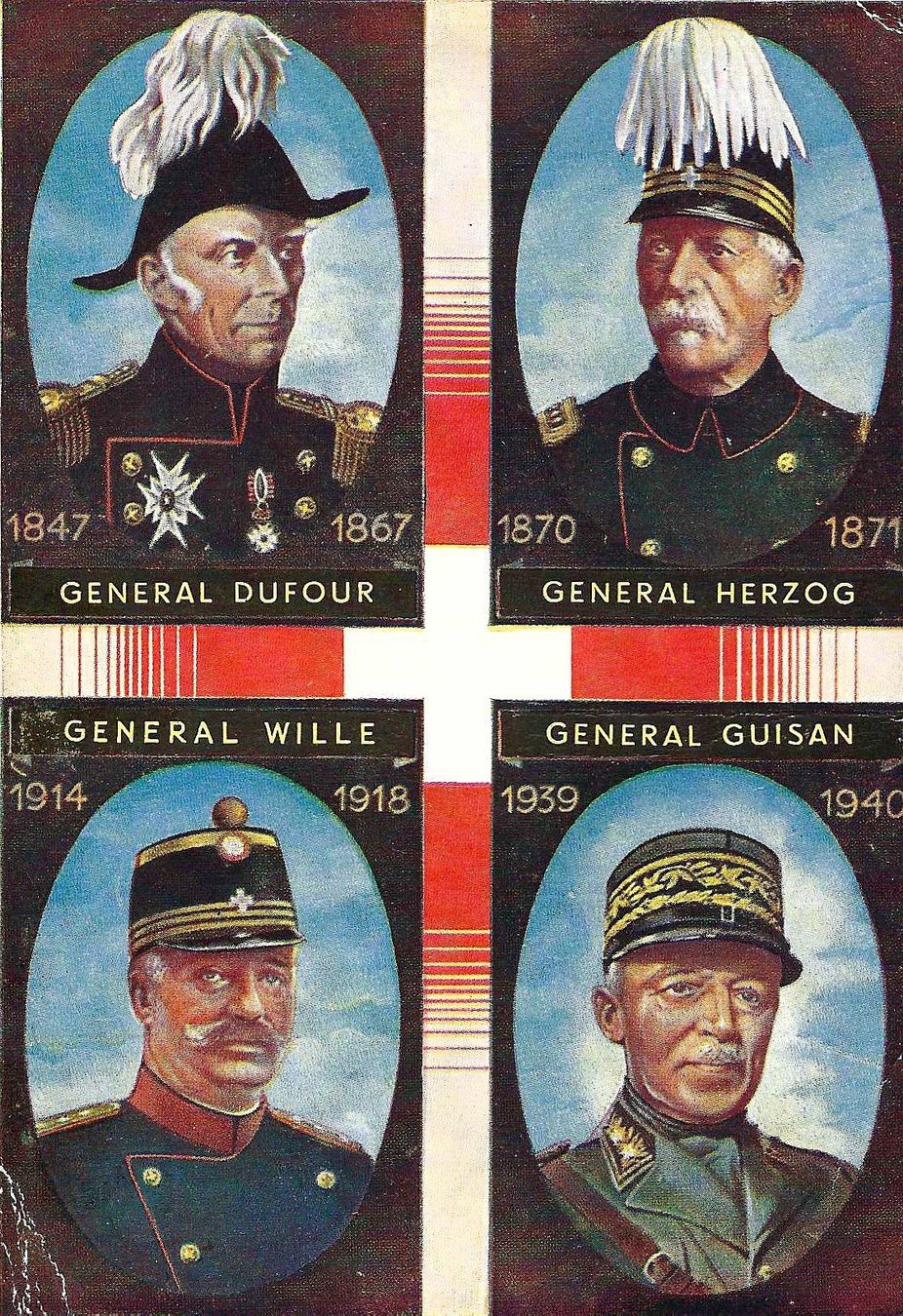 Cartes postales: Generäle der Schweizer Armee – D'occasion à Buchs AG par Baerfisch