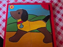 Vintage Puzzle Hund/ Marke Eichhorn 1960-70